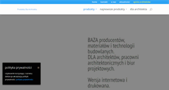 Desktop Screenshot of produktydlaarchitekta.pl