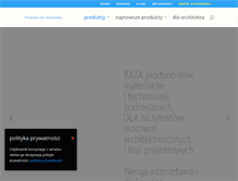 Tablet Screenshot of produktydlaarchitekta.pl